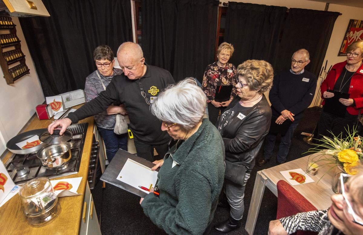 Senioren beleven het scenario 'Brandveiligheid"